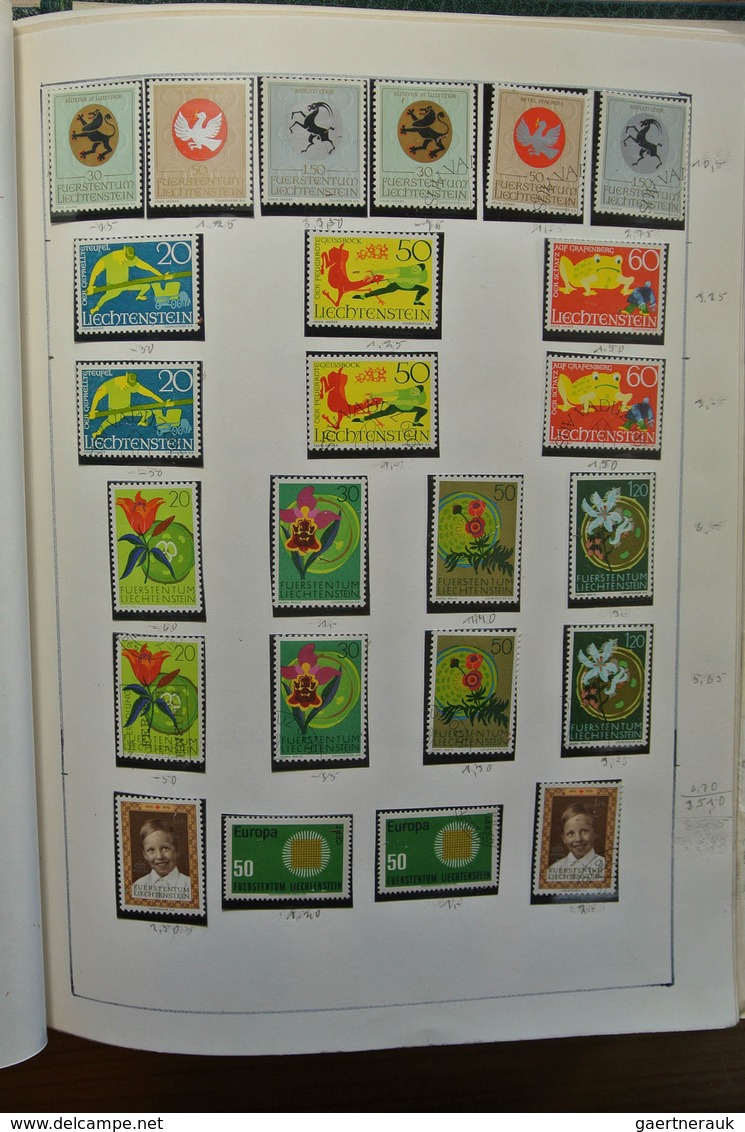 27181 Liechtenstein: 1912-1992. Well filled, double (MNH/mint hinged and used) collection Liechtenstein 19