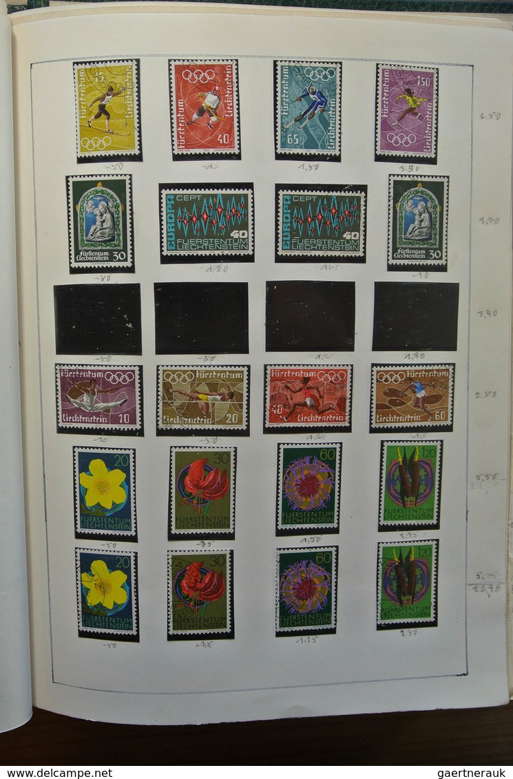 27181 Liechtenstein: 1912-1992. Well filled, double (MNH/mint hinged and used) collection Liechtenstein 19