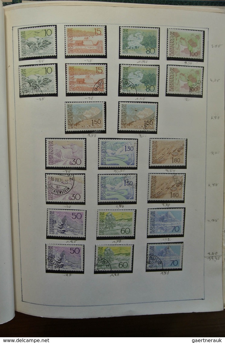 27181 Liechtenstein: 1912-1992. Well filled, double (MNH/mint hinged and used) collection Liechtenstein 19