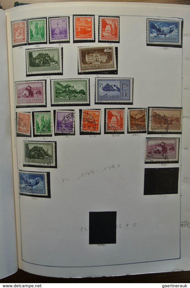 27181 Liechtenstein: 1912-1992. Well filled, double (MNH/mint hinged and used) collection Liechtenstein 19