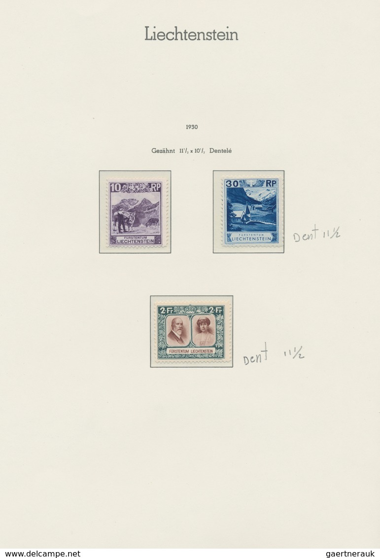 27185 Liechtenstein: 1912/1971 (ca.), Sammlung Im Leuchturm-Vordruckalbum In Ungebrauchter/postfrischer Er - Lettres & Documents
