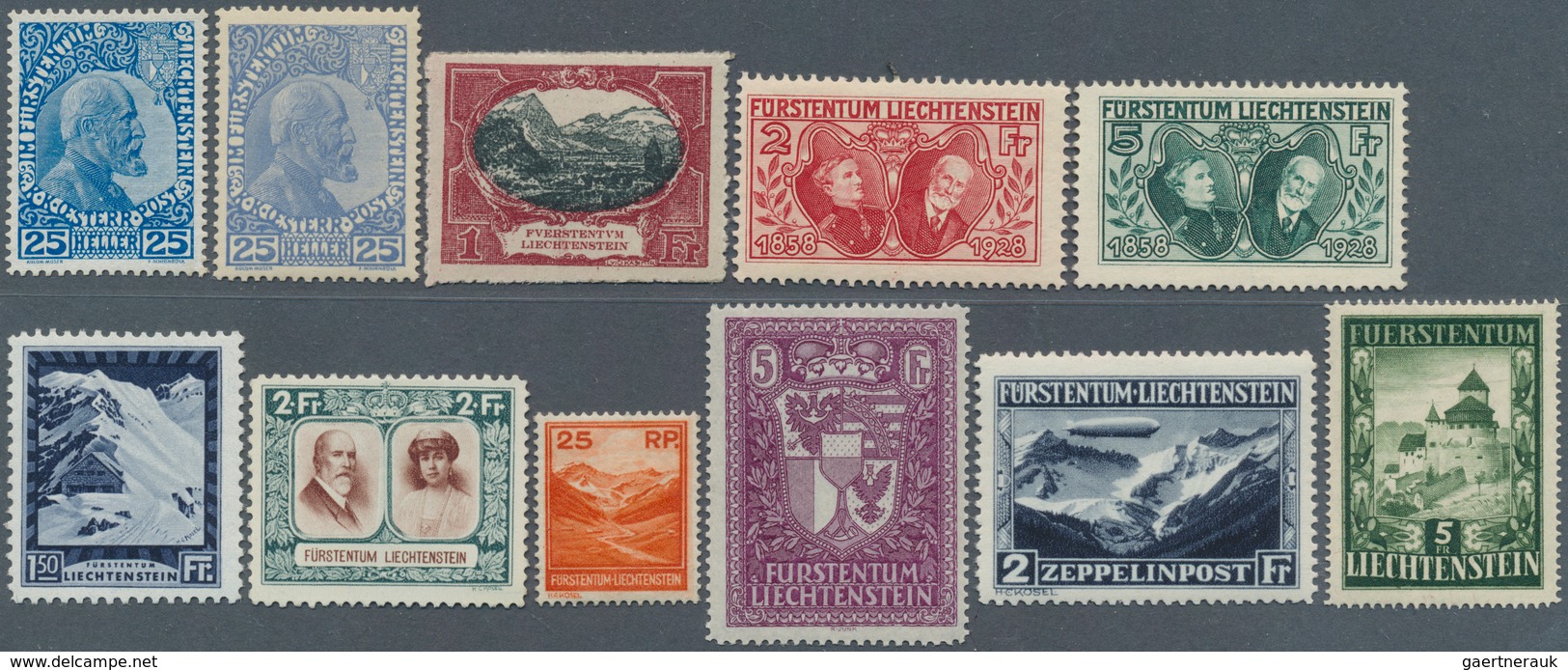 27186 Liechtenstein: 1912/1969, Gepflegte Sammlung Im Lindner-Falzlos-Vordruckalbum, In Den Hauptnummern Z - Lettres & Documents