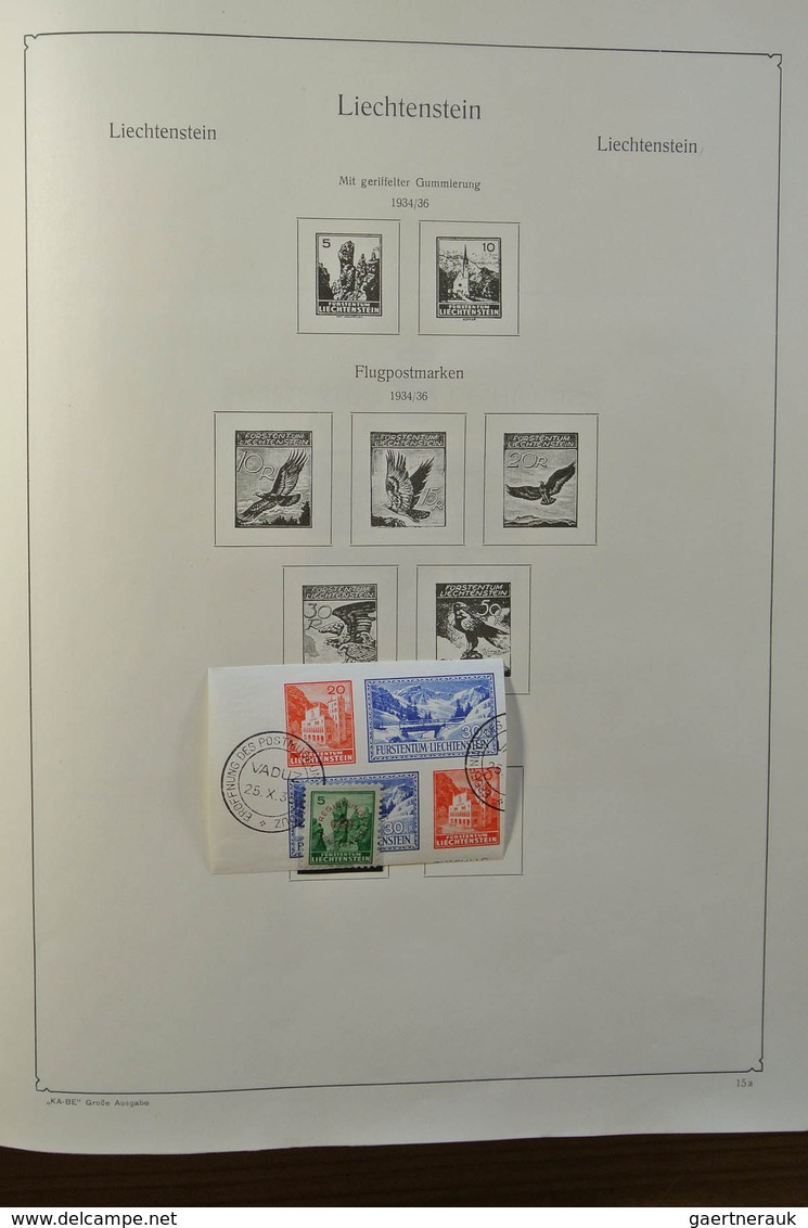 27187 Liechtenstein: 1912-1967. Well filled, MNH, mint hinged and used collection Liechtenstein 1912-1967