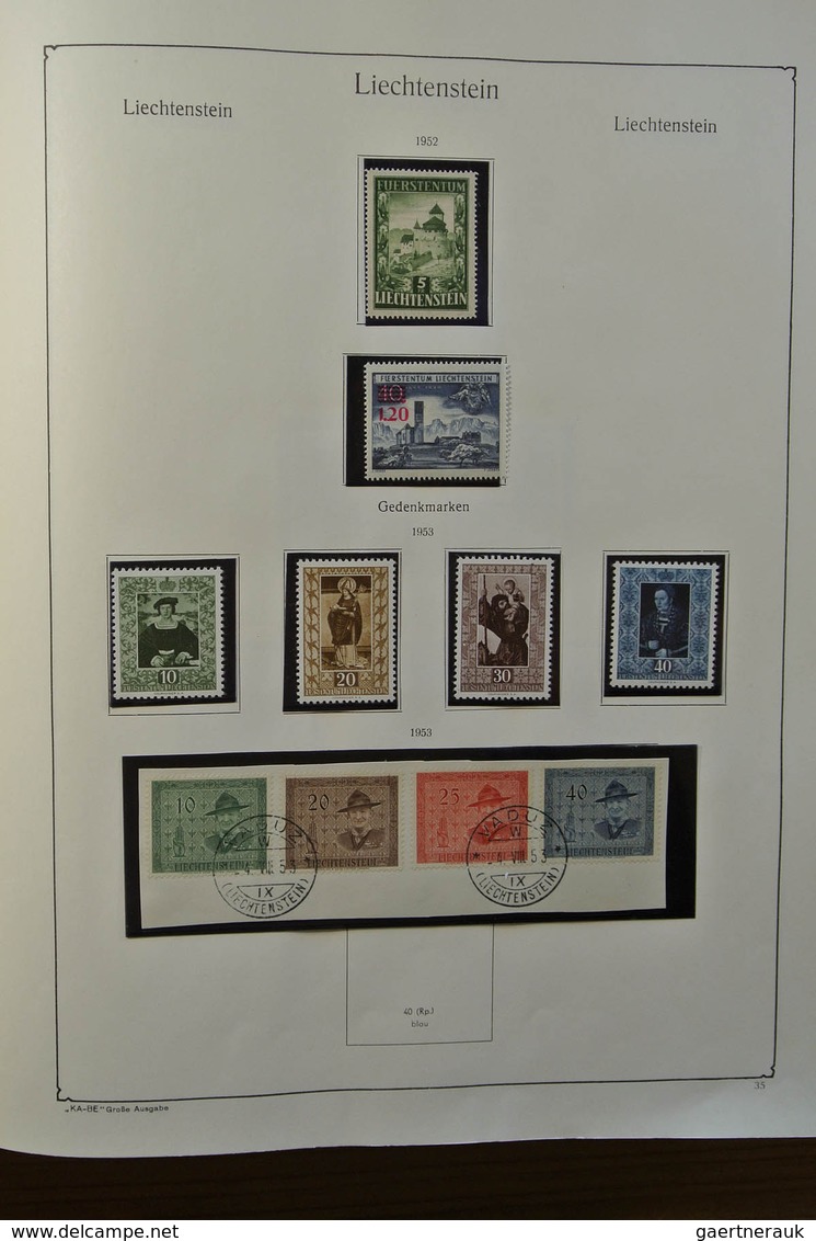 27187 Liechtenstein: 1912-1967. Well filled, MNH, mint hinged and used collection Liechtenstein 1912-1967