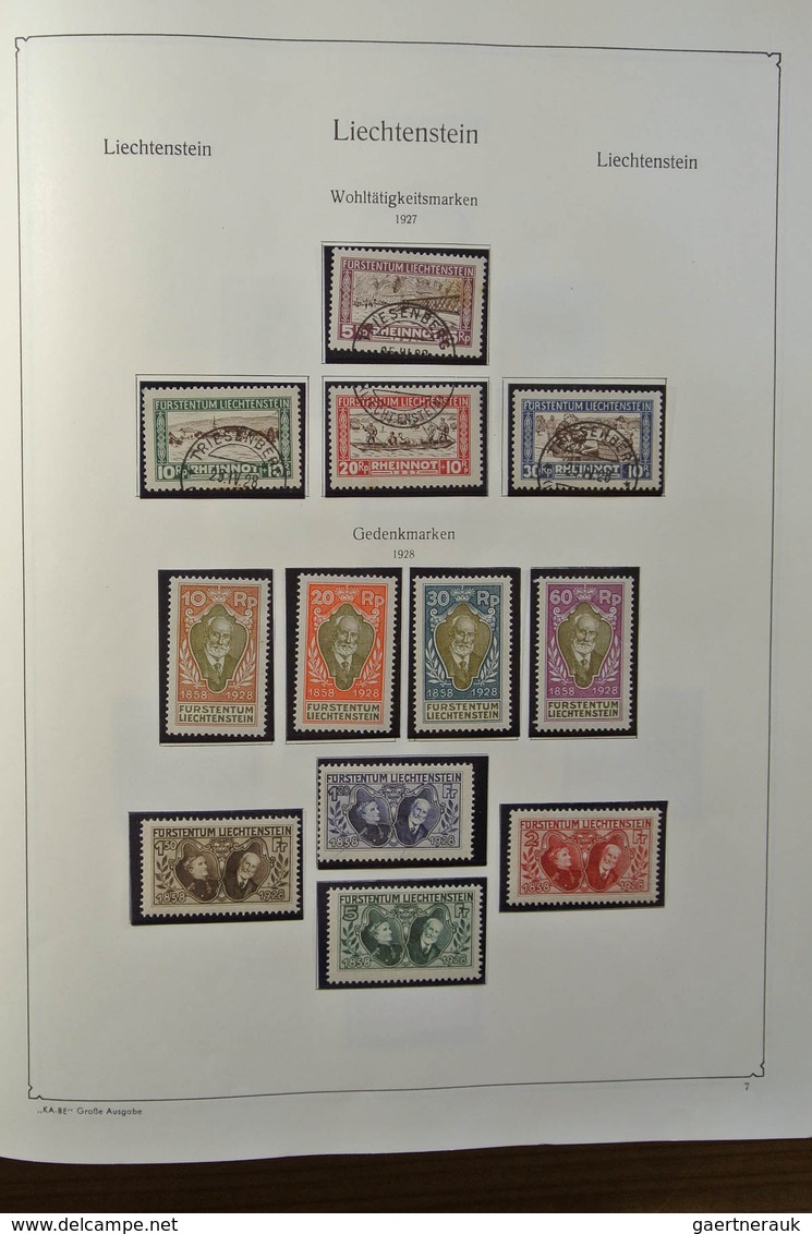 27187 Liechtenstein: 1912-1967. Well filled, MNH, mint hinged and used collection Liechtenstein 1912-1967