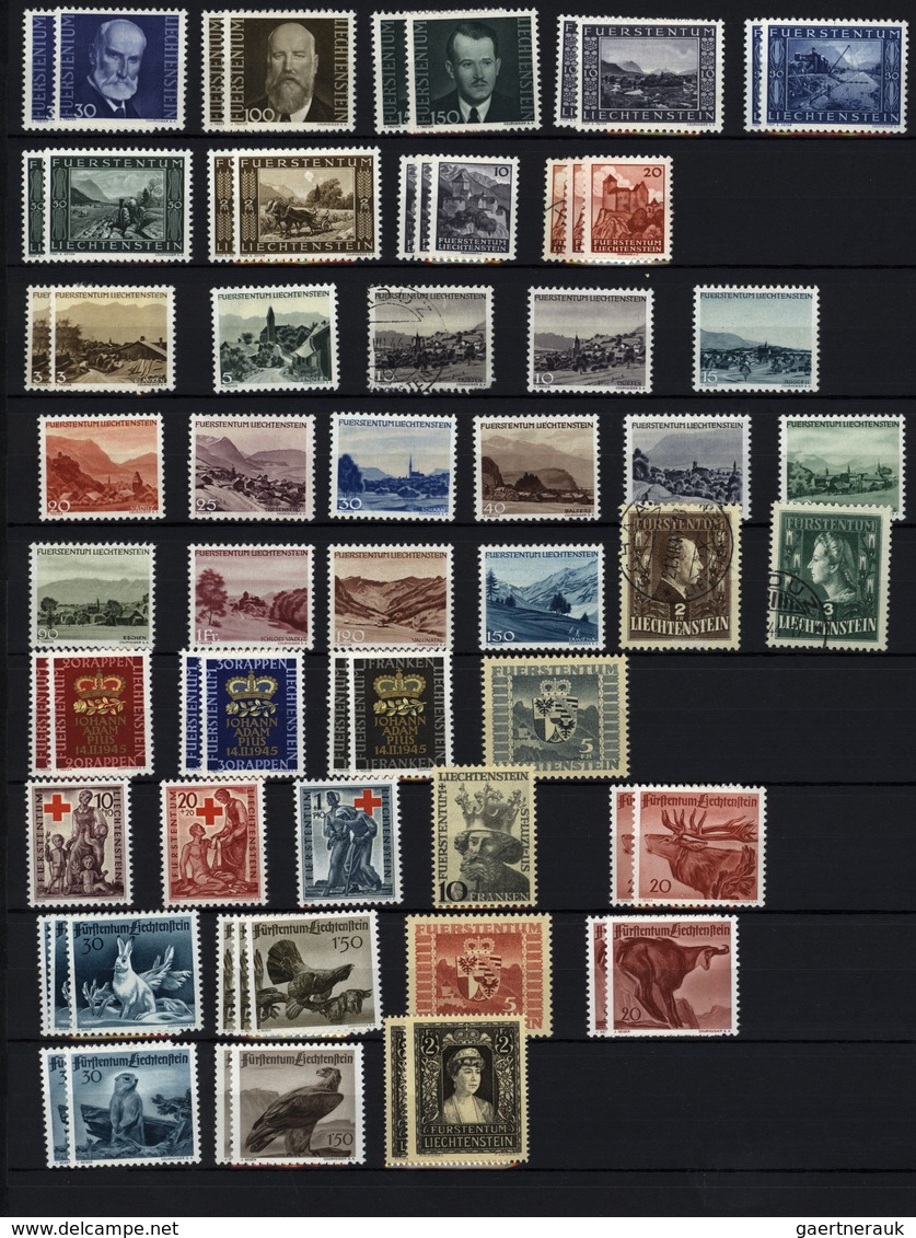 27195 Liechtenstein: 1912/2000, Oftmals Doppelt Geführte Sammlung Im Steckbuch, Dabei Etliche Bessere Ausg - Lettres & Documents