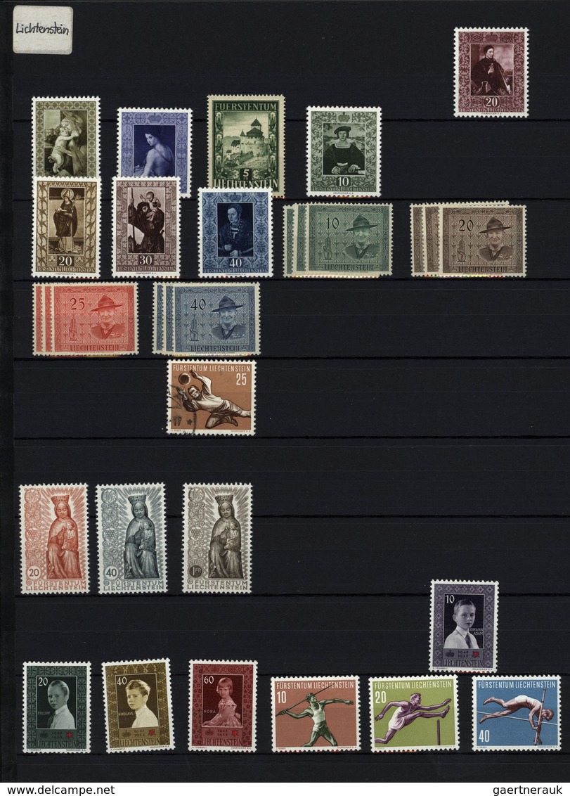 27195 Liechtenstein: 1912/2000, oftmals doppelt geführte Sammlung im Steckbuch, dabei etliche bessere Ausg