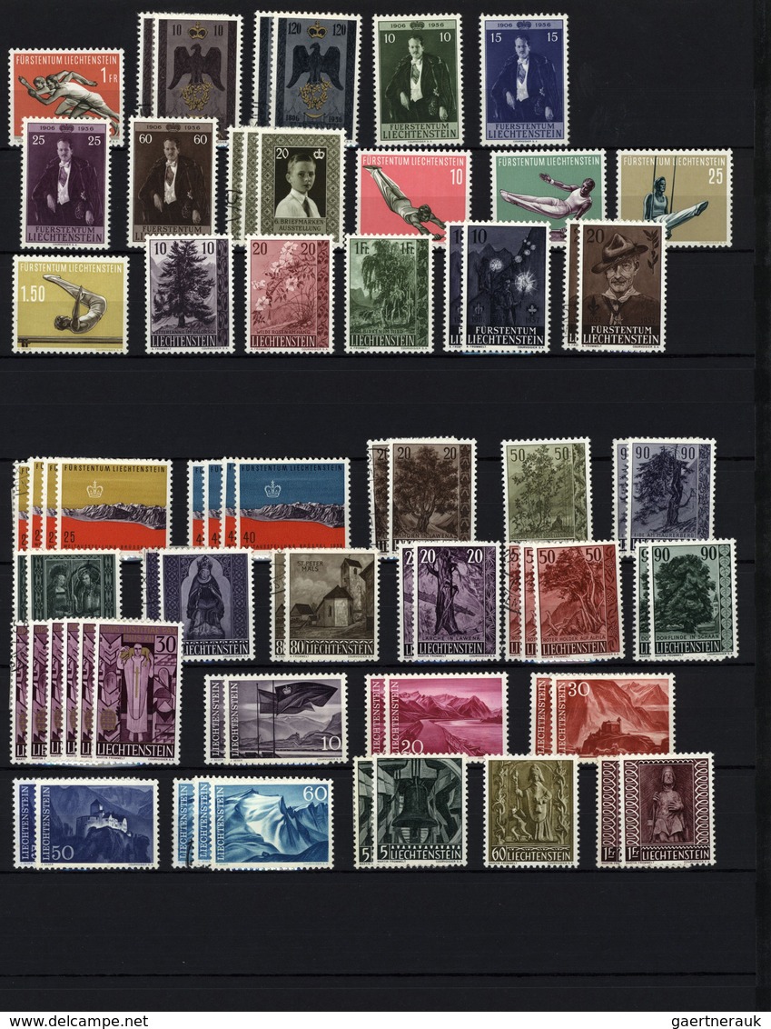 27195 Liechtenstein: 1912/2000, oftmals doppelt geführte Sammlung im Steckbuch, dabei etliche bessere Ausg