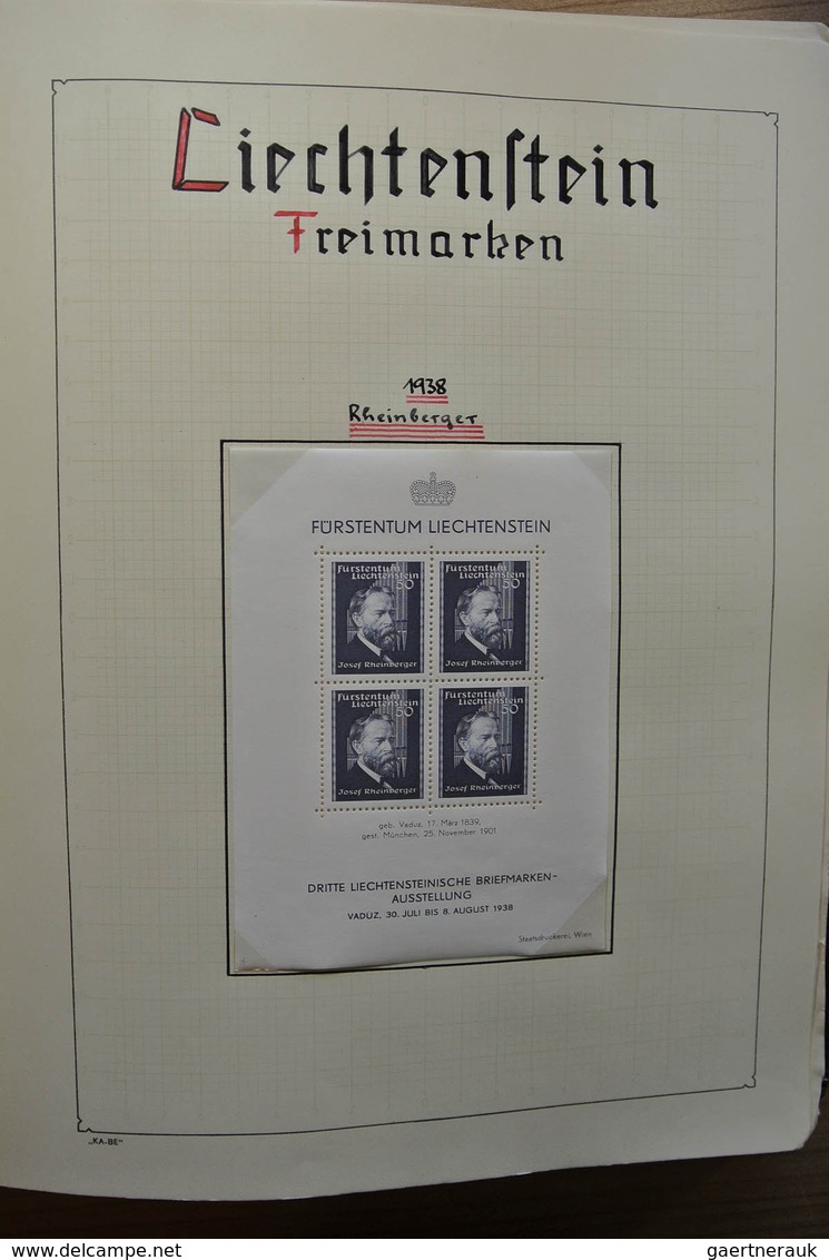 27199 Liechtenstein: 1917-1988. Well Filled, MNH And Mint Hinged Collection Liechtenstein 1917-1988 In Bla - Lettres & Documents