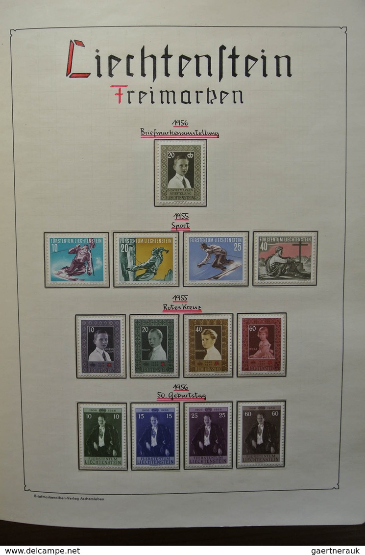 27199 Liechtenstein: 1917-1988. Well filled, MNH and mint hinged collection Liechtenstein 1917-1988 in bla