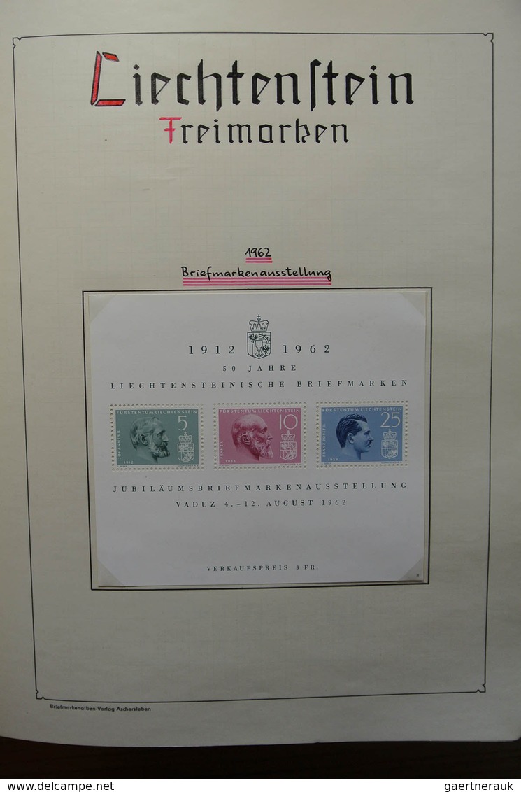 27199 Liechtenstein: 1917-1988. Well filled, MNH and mint hinged collection Liechtenstein 1917-1988 in bla