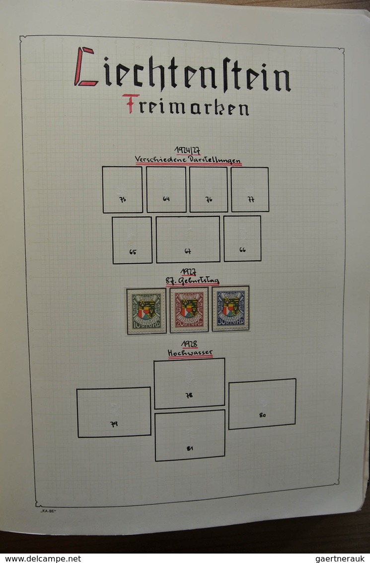 27199 Liechtenstein: 1917-1988. Well filled, MNH and mint hinged collection Liechtenstein 1917-1988 in bla