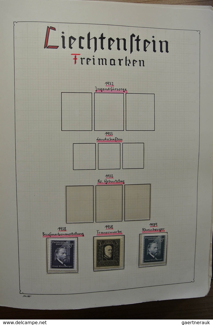 27199 Liechtenstein: 1917-1988. Well filled, MNH and mint hinged collection Liechtenstein 1917-1988 in bla