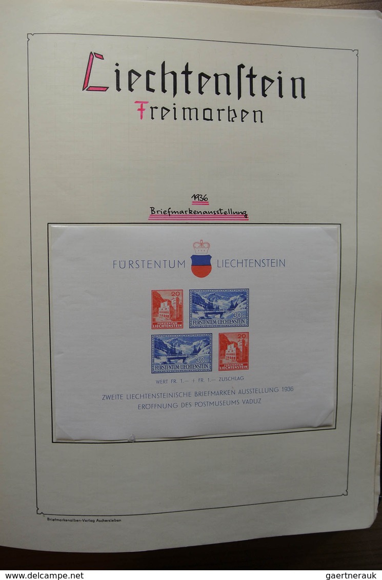 27199 Liechtenstein: 1917-1988. Well filled, MNH and mint hinged collection Liechtenstein 1917-1988 in bla