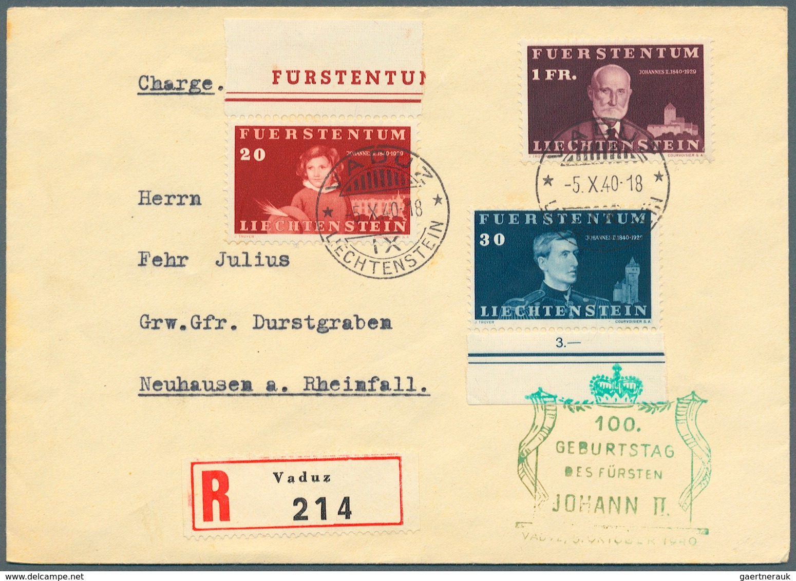 27204 Liechtenstein: 1930er/1960er Jahre: Rund 500 Briefe, Karten, FDCs Und Ganzsachen, Meist Aus Dem Ange - Lettres & Documents