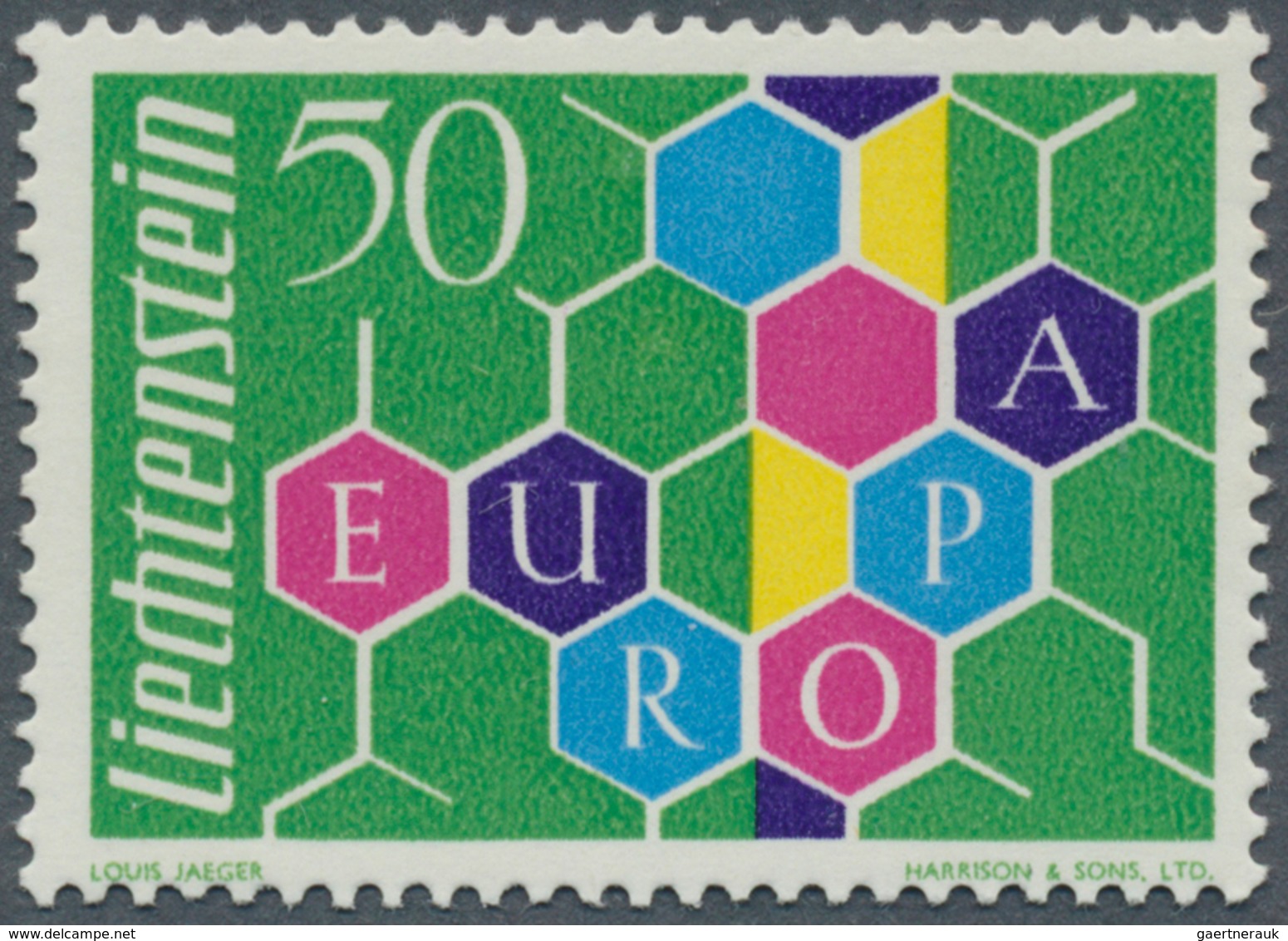 27223 Liechtenstein: 1960, Europa-CEPT (Wabe) Bestand Von 35 Postfrischen Einzelmarken, Mi. 398, ? 2.275,- - Lettres & Documents