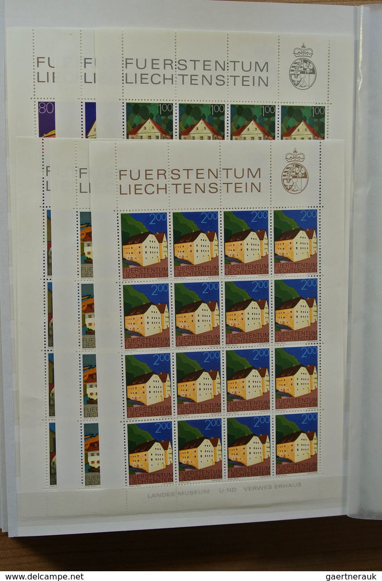 27226 Liechtenstein: 1970-1982. Collection MNH and canceled sheetlets of Liechtenstein ca. 1970-1982 in 2