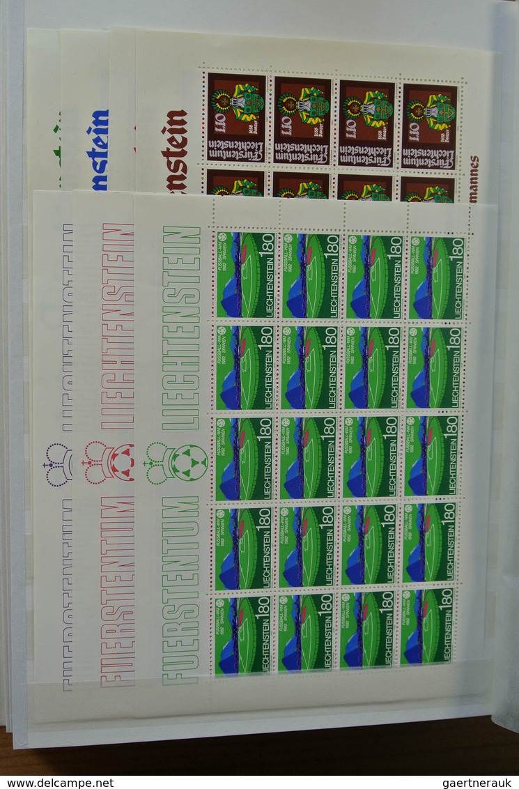 27226 Liechtenstein: 1970-1982. Collection MNH and canceled sheetlets of Liechtenstein ca. 1970-1982 in 2