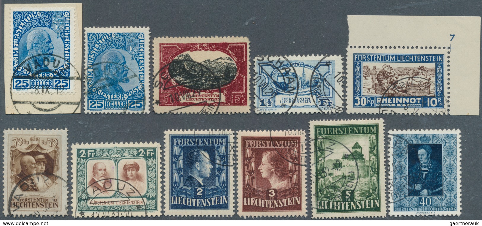 27233 Liechtenstein - Ganzsachen: 1912/1970, Saubere, Meist Gestempelte Sammlung Auf Alten Schaubek-Vordru - Entiers Postaux