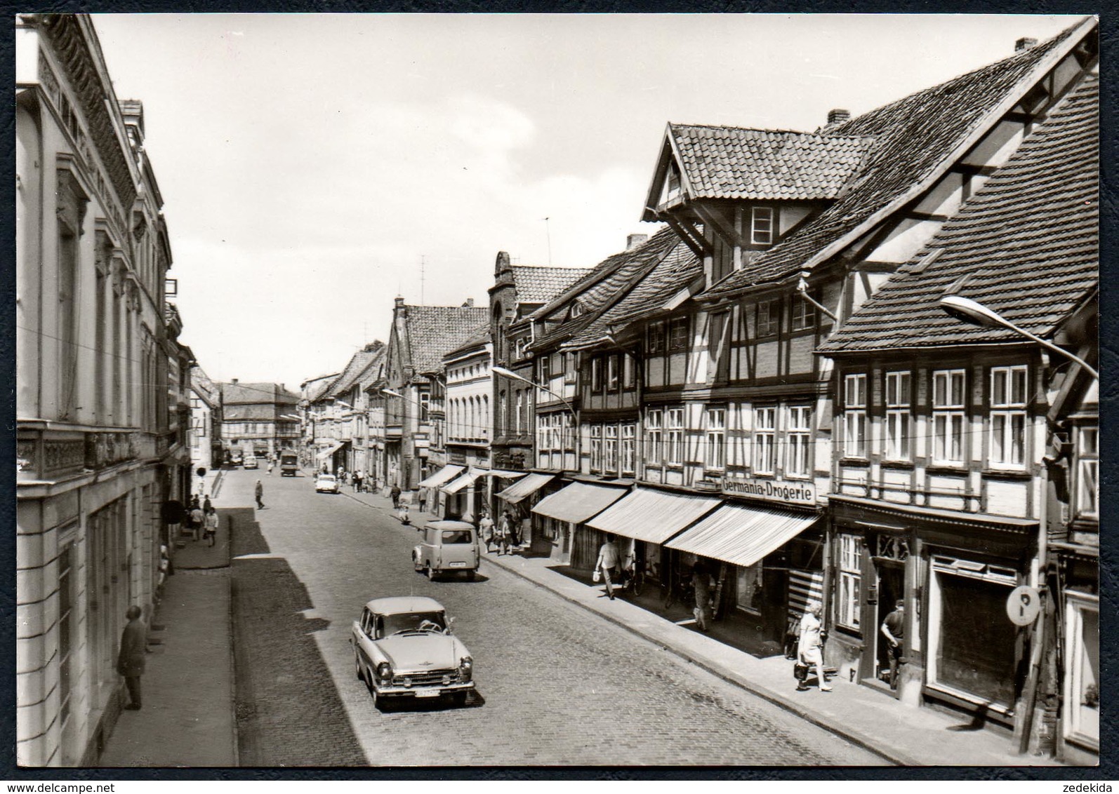 B4041 - Grabow - Marktstraße PKW  Auto Cars - Straßenszene TOP - Ludwigslust