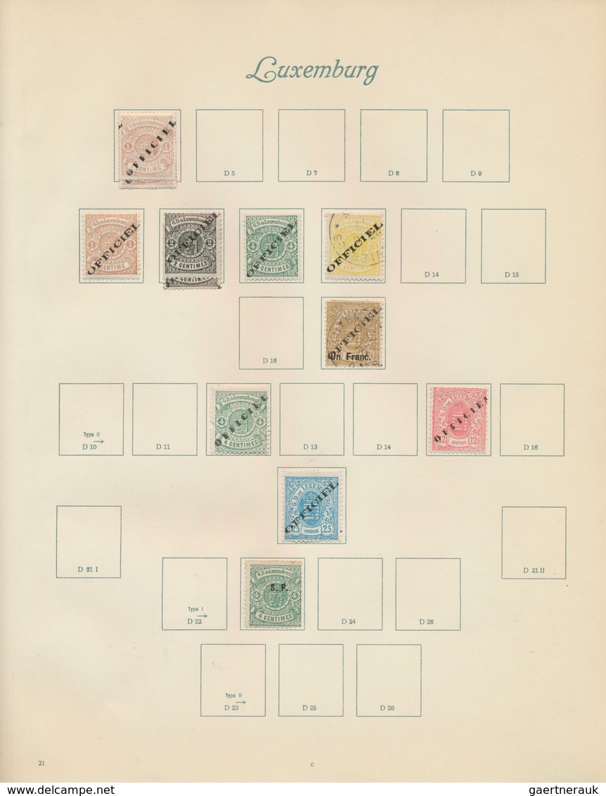 27263 Luxemburg: 1852/1944, Mint And Used Collection On Album Pages, Slightly Varied But Overall Quite Goo - Autres & Non Classés