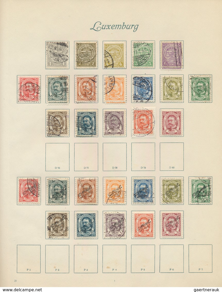 27263 Luxemburg: 1852/1944, Mint And Used Collection On Album Pages, Slightly Varied But Overall Quite Goo - Autres & Non Classés