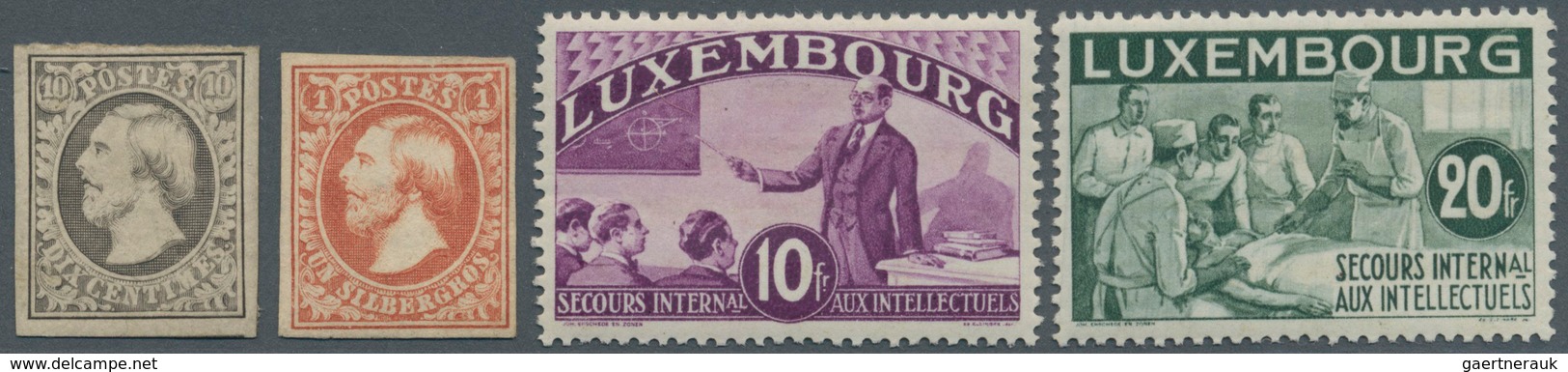 27264 Luxemburg: 1852/1935, Mint Assortment Of Better Issues, Comprising 1st Issue 10c. Black And 1sgr. Re - Autres & Non Classés