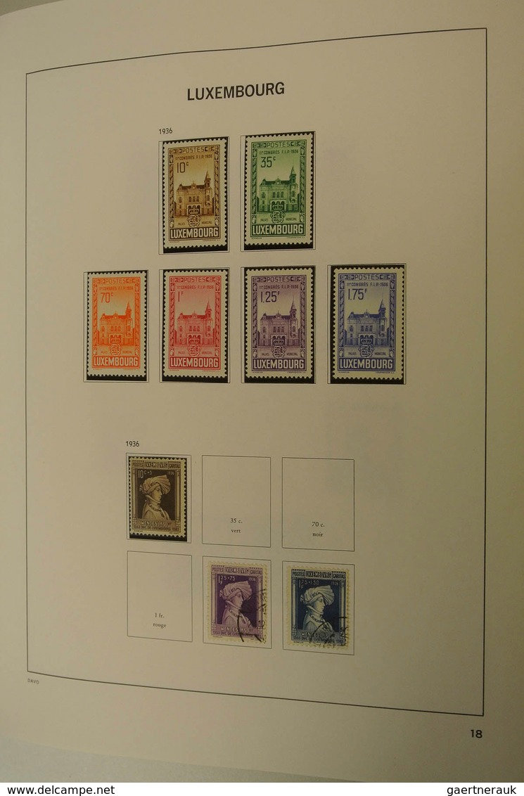 27269 Luxemburg: 1873/2013: Well filled, MNH, mint hinged and used collection Luxembourg 1873-2013 in 2 Da