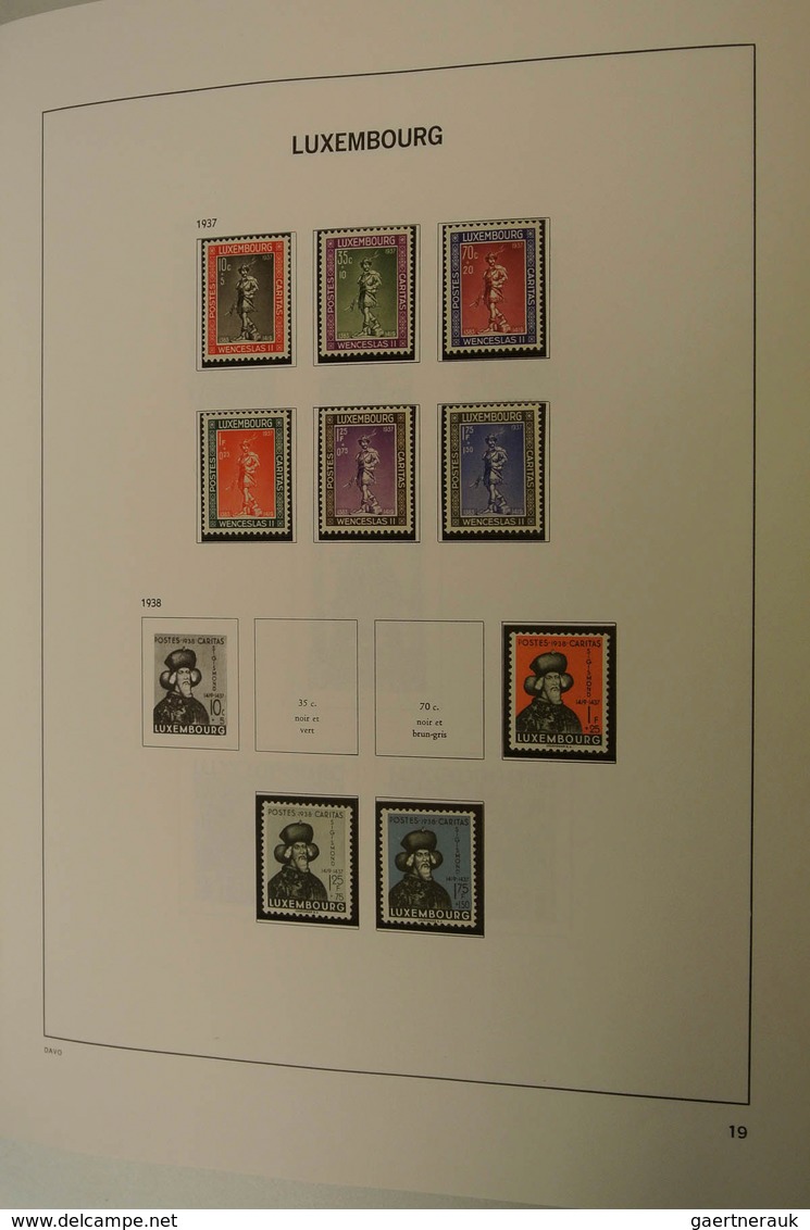 27269 Luxemburg: 1873/2013: Well filled, MNH, mint hinged and used collection Luxembourg 1873-2013 in 2 Da