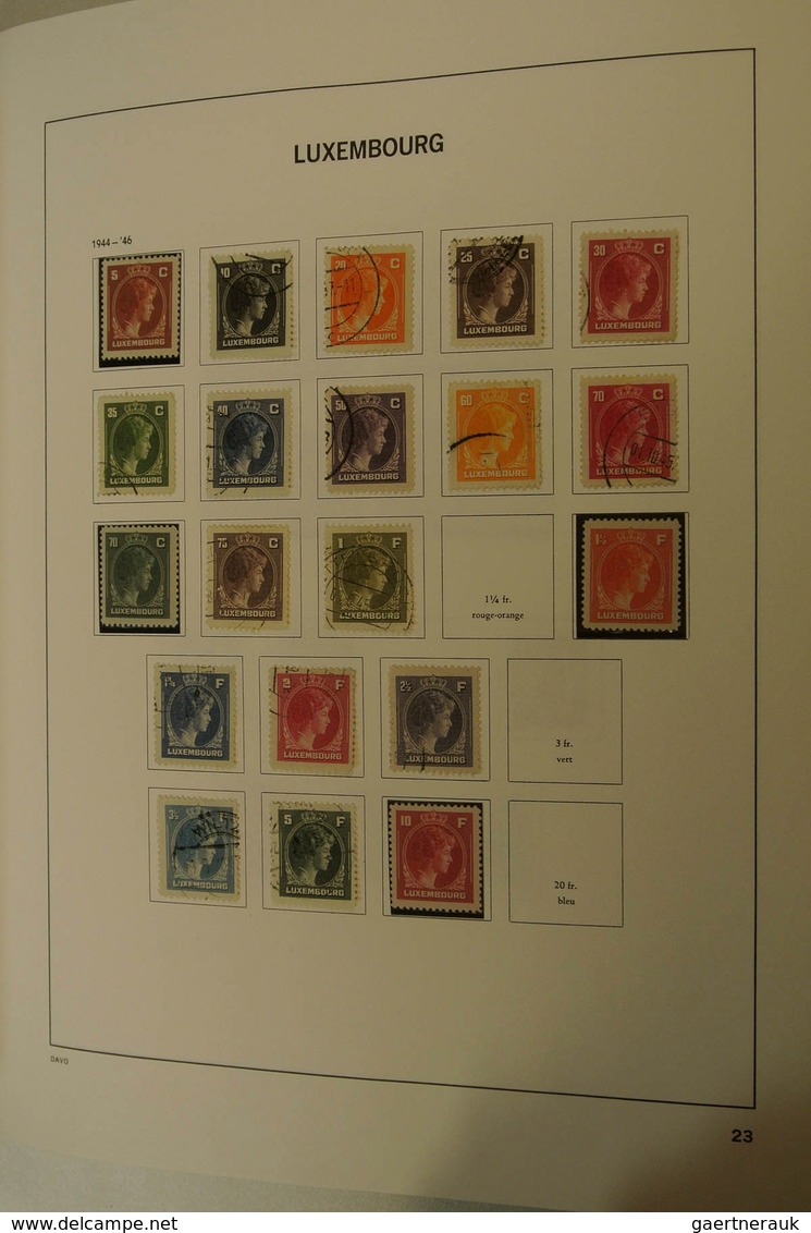 27269 Luxemburg: 1873/2013: Well filled, MNH, mint hinged and used collection Luxembourg 1873-2013 in 2 Da