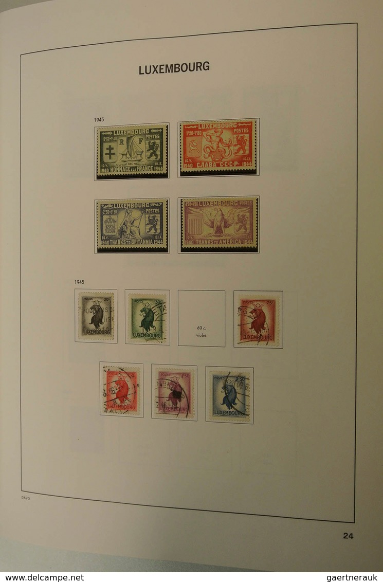 27269 Luxemburg: 1873/2013: Well filled, MNH, mint hinged and used collection Luxembourg 1873-2013 in 2 Da