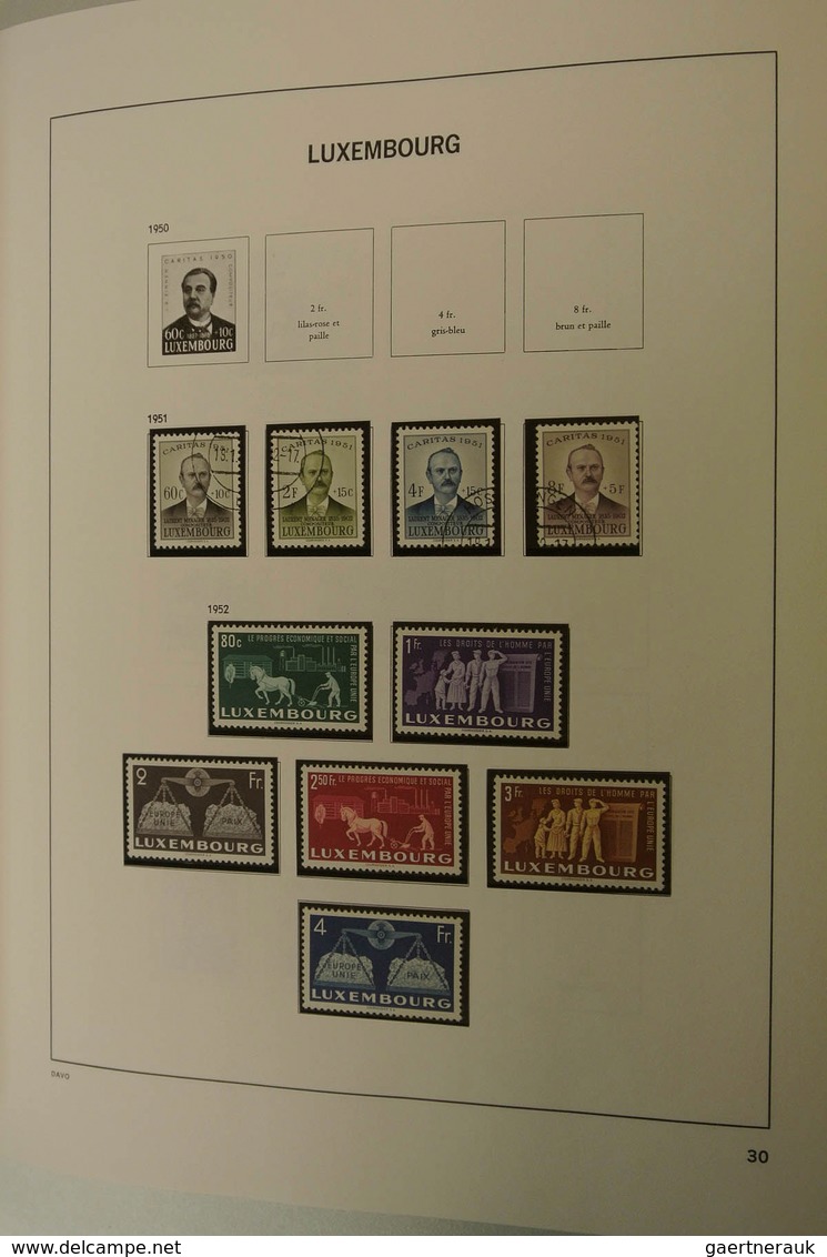 27269 Luxemburg: 1873/2013: Well filled, MNH, mint hinged and used collection Luxembourg 1873-2013 in 2 Da