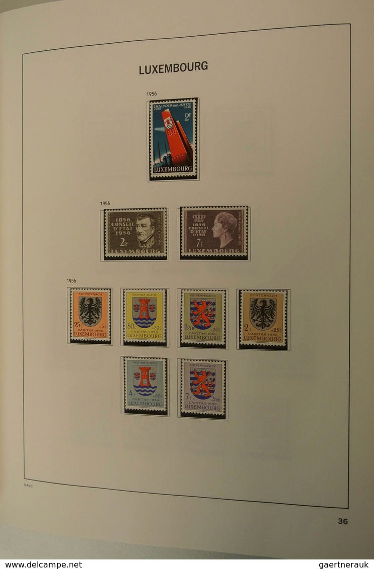 27269 Luxemburg: 1873/2013: Well filled, MNH, mint hinged and used collection Luxembourg 1873-2013 in 2 Da