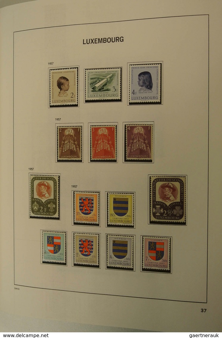 27269 Luxemburg: 1873/2013: Well filled, MNH, mint hinged and used collection Luxembourg 1873-2013 in 2 Da