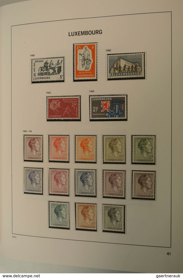 27269 Luxemburg: 1873/2013: Well filled, MNH, mint hinged and used collection Luxembourg 1873-2013 in 2 Da