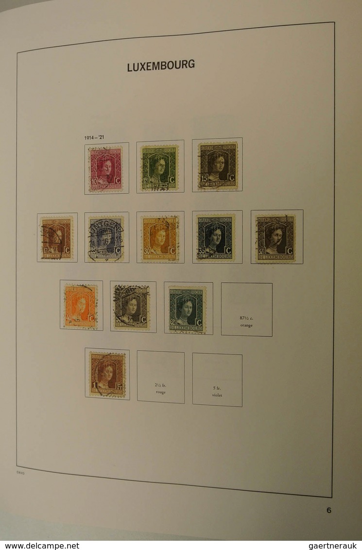 27269 Luxemburg: 1873/2013: Well filled, MNH, mint hinged and used collection Luxembourg 1873-2013 in 2 Da