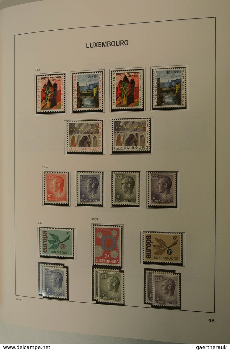 27269 Luxemburg: 1873/2013: Well filled, MNH, mint hinged and used collection Luxembourg 1873-2013 in 2 Da