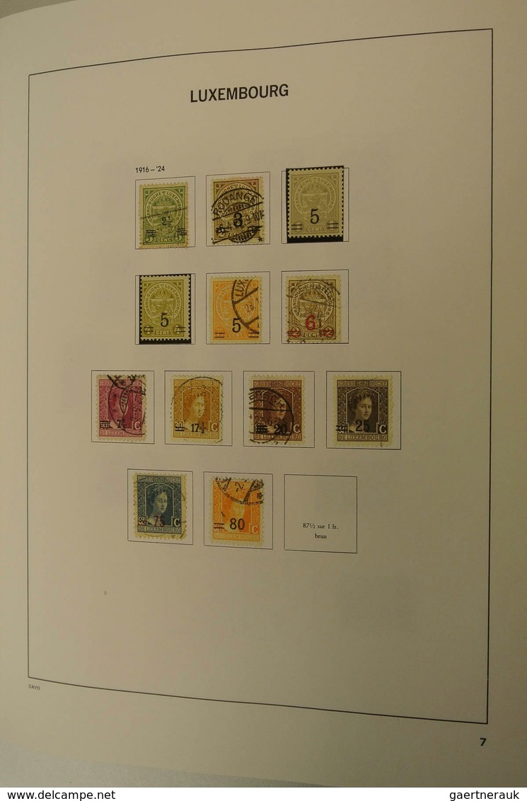 27269 Luxemburg: 1873/2013: Well filled, MNH, mint hinged and used collection Luxembourg 1873-2013 in 2 Da