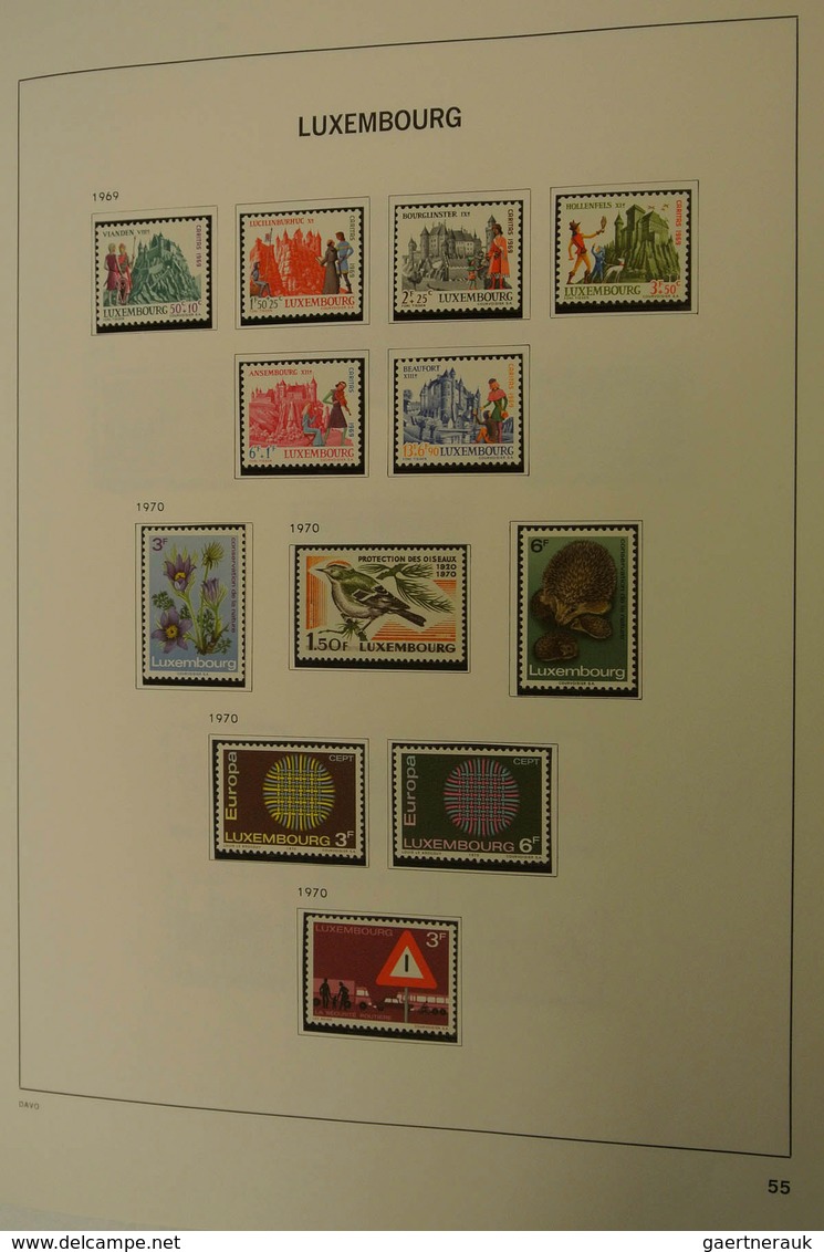 27269 Luxemburg: 1873/2013: Well filled, MNH, mint hinged and used collection Luxembourg 1873-2013 in 2 Da