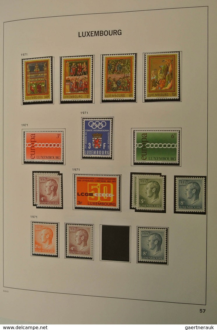 27269 Luxemburg: 1873/2013: Well filled, MNH, mint hinged and used collection Luxembourg 1873-2013 in 2 Da