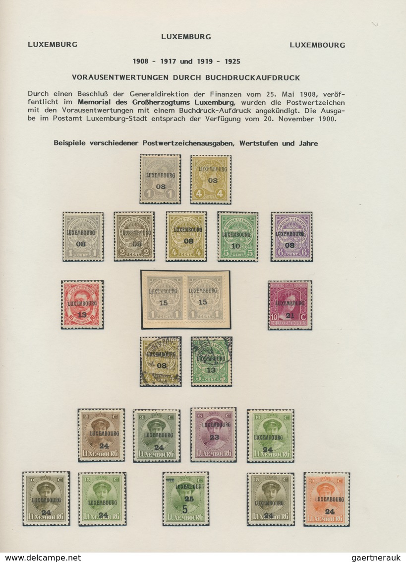 27273 Luxemburg: 1901/1925, PRECANCELLATIONS (préoblitérés), Accumulation Of Apprx. 2.300 Stamps In A Stoc - Autres & Non Classés