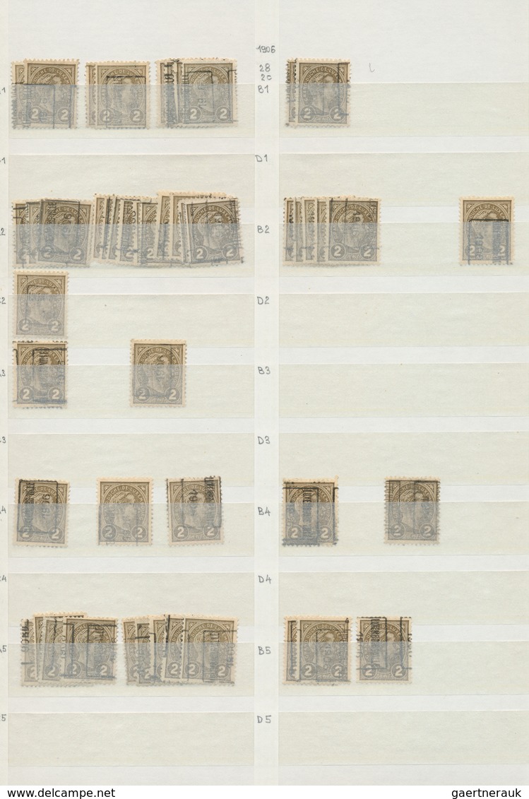 27273 Luxemburg: 1901/1925, PRECANCELLATIONS (préoblitérés), Accumulation Of Apprx. 2.300 Stamps In A Stoc - Autres & Non Classés