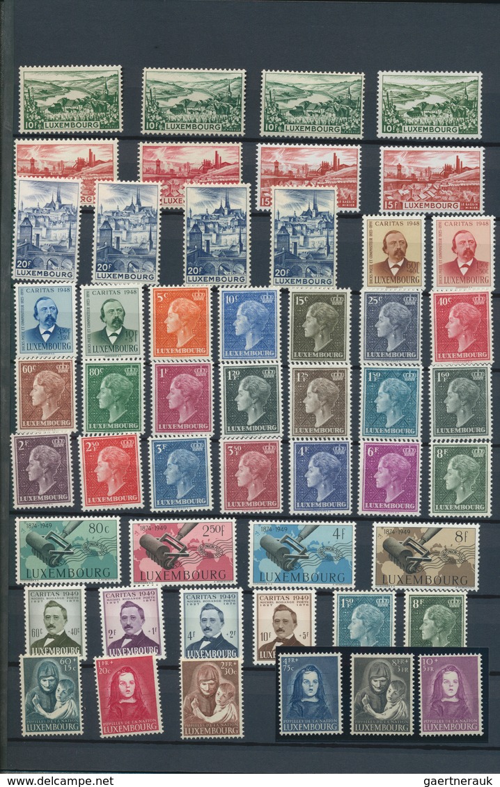 27274 Luxemburg: 1921/1997, U/m Collection On Stocksheets/in Stockbook, Well Collected Throughout With Ple - Autres & Non Classés