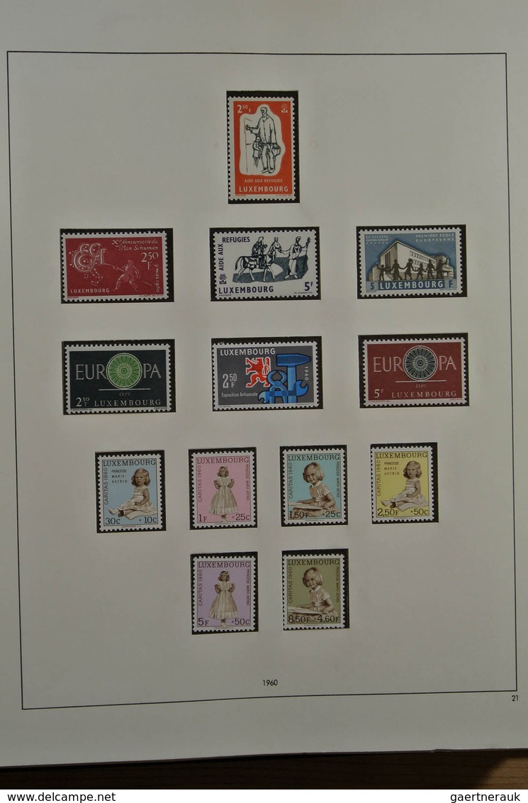 27282 Luxemburg: 1945-1985. For 99% complete mint never hinged and used collection, including all good iss