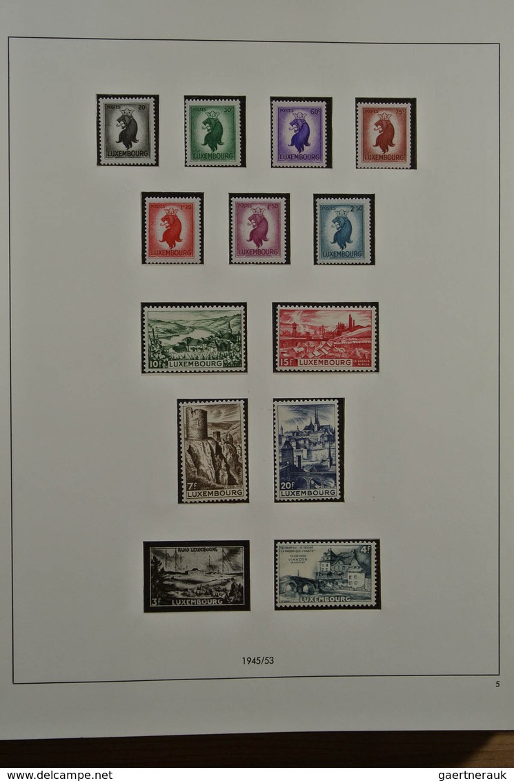 27282 Luxemburg: 1945-1985. For 99% complete mint never hinged and used collection, including all good iss