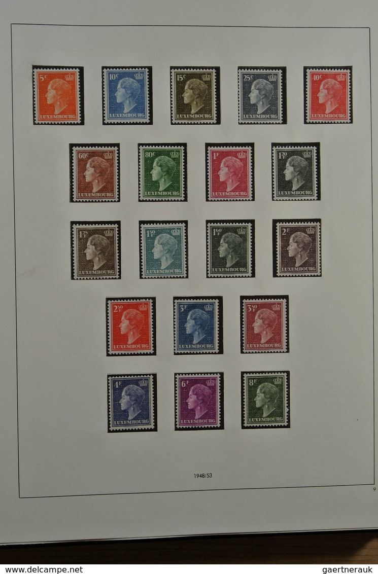 27282 Luxemburg: 1945-1985. For 99% complete mint never hinged and used collection, including all good iss