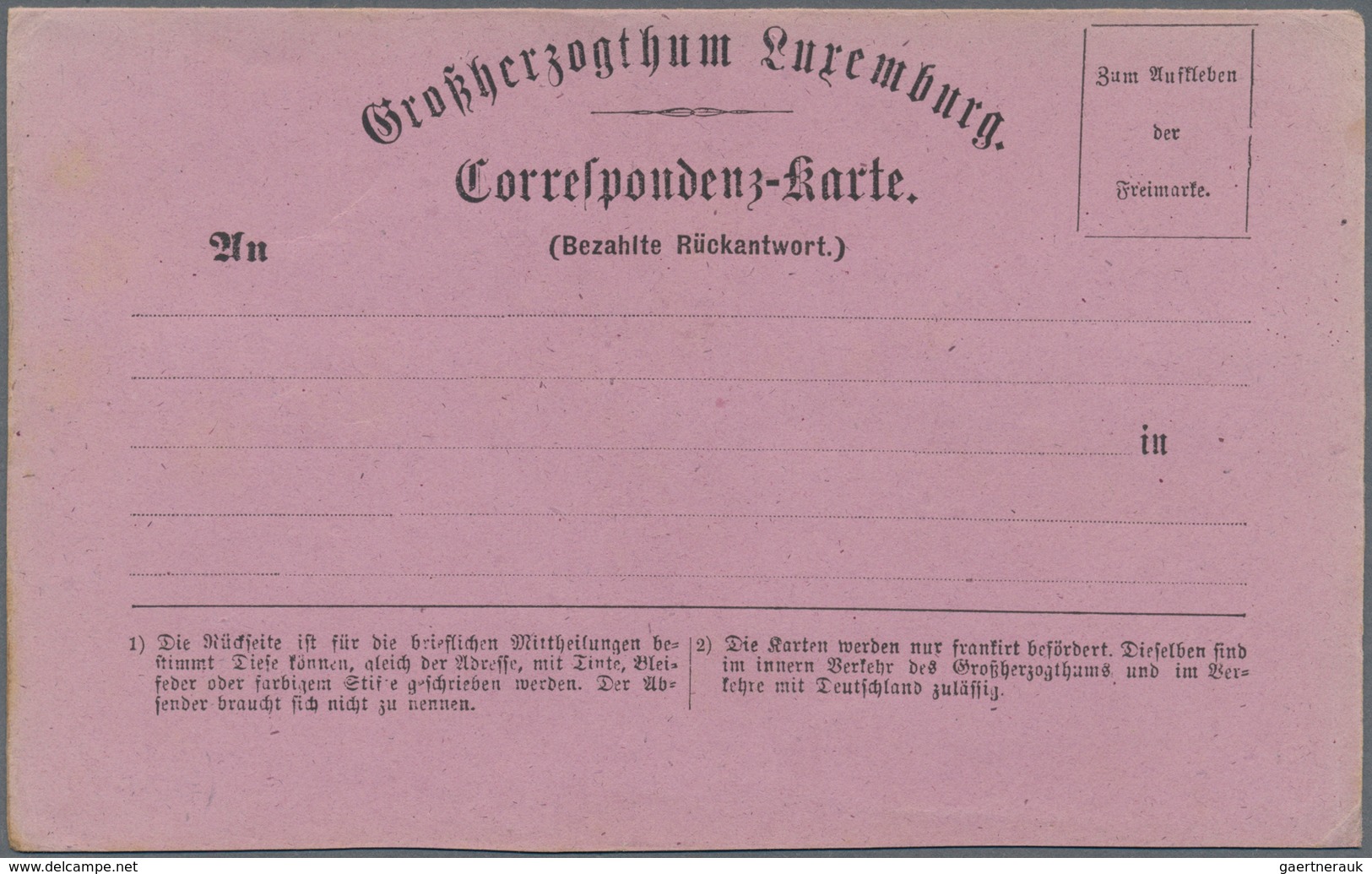 27289 Luxemburg - Ganzsachen: 1870/1874, Interessante Sammlung Der Postkarten-Vorläufer Mit 20. Ungebrauch - Entiers Postaux