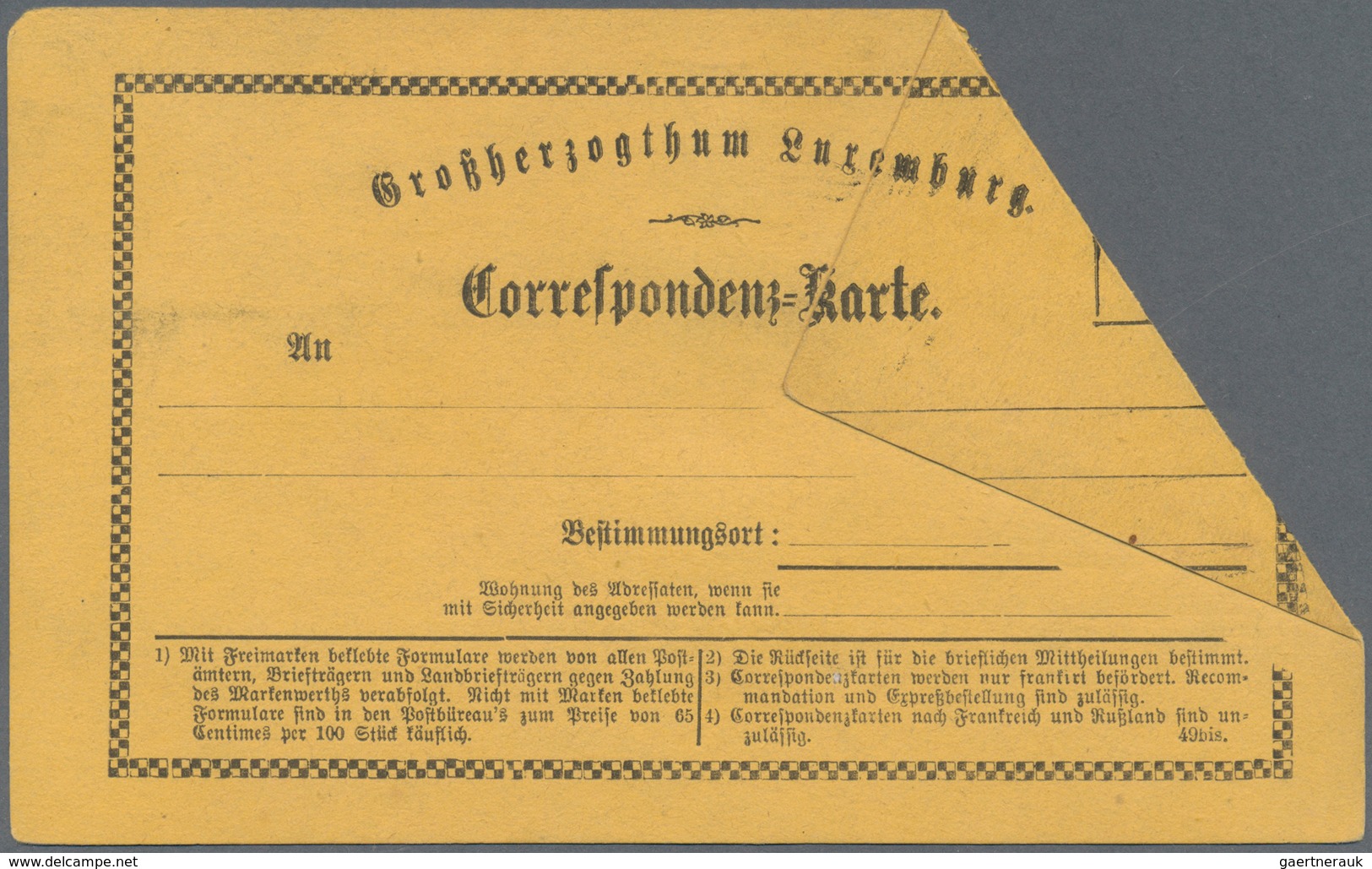 27289 Luxemburg - Ganzsachen: 1870/1874, Interessante Sammlung Der Postkarten-Vorläufer Mit 20. Ungebrauch - Entiers Postaux
