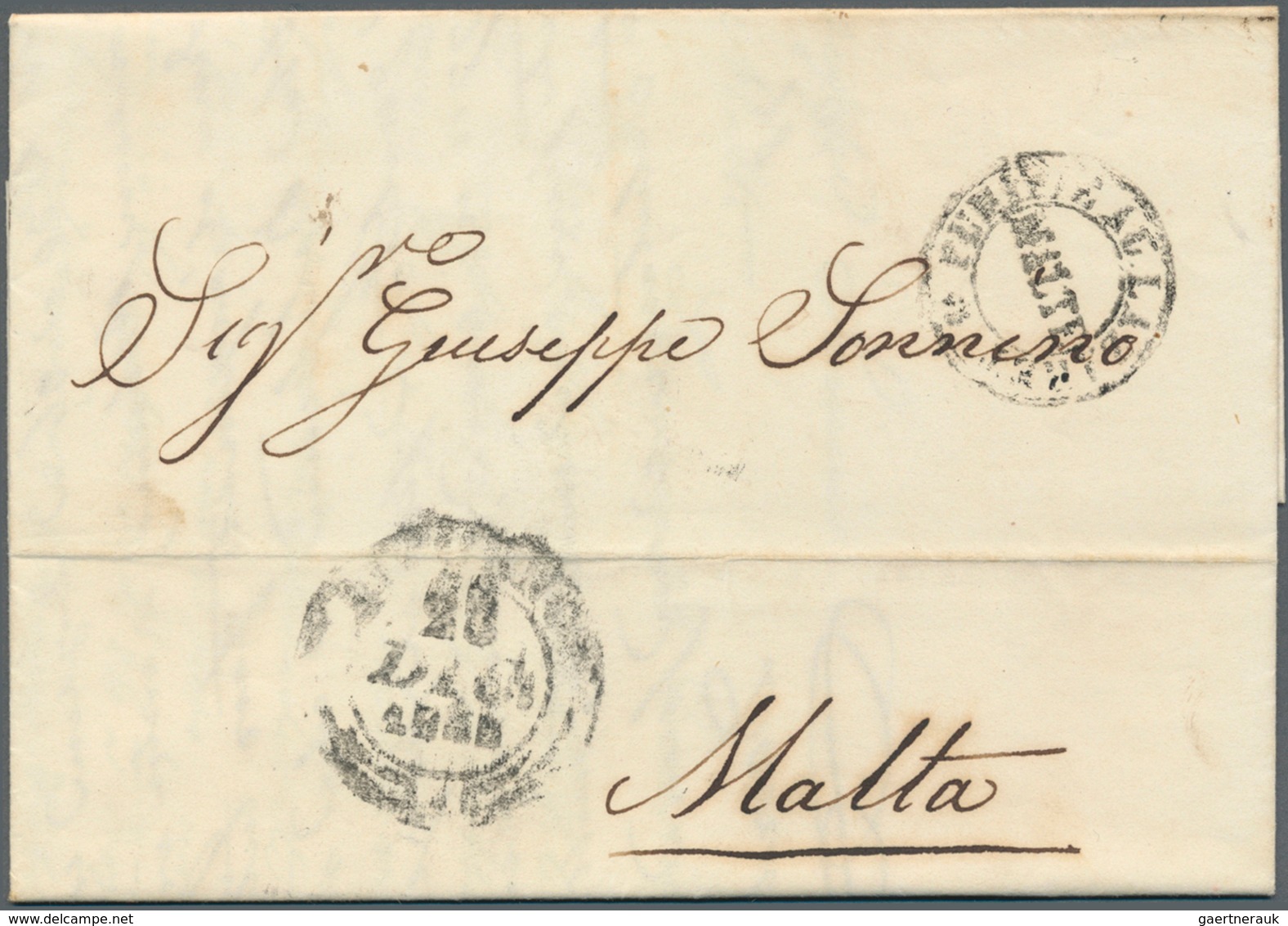 27292 Malta: 1845-1950 (ca.), Collection Of 170 Mostly Better Items, Shipmail, Postage Due, Many Registere - Malte