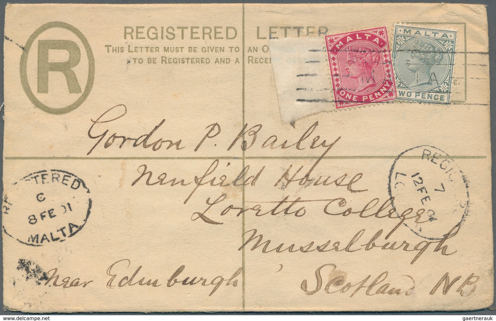 27292 Malta: 1845-1950 (ca.), collection of 170 mostly better items, shipmail, postage due, many registere